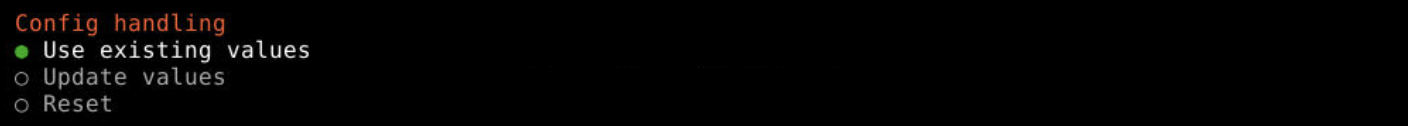 Config handling options